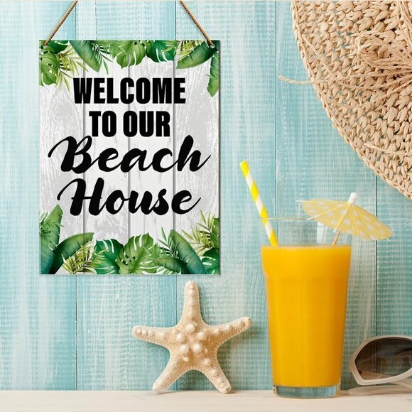 Welcome to our beach house Wall Decor / BRAND NEW - SEALED - Picture 3 of 4